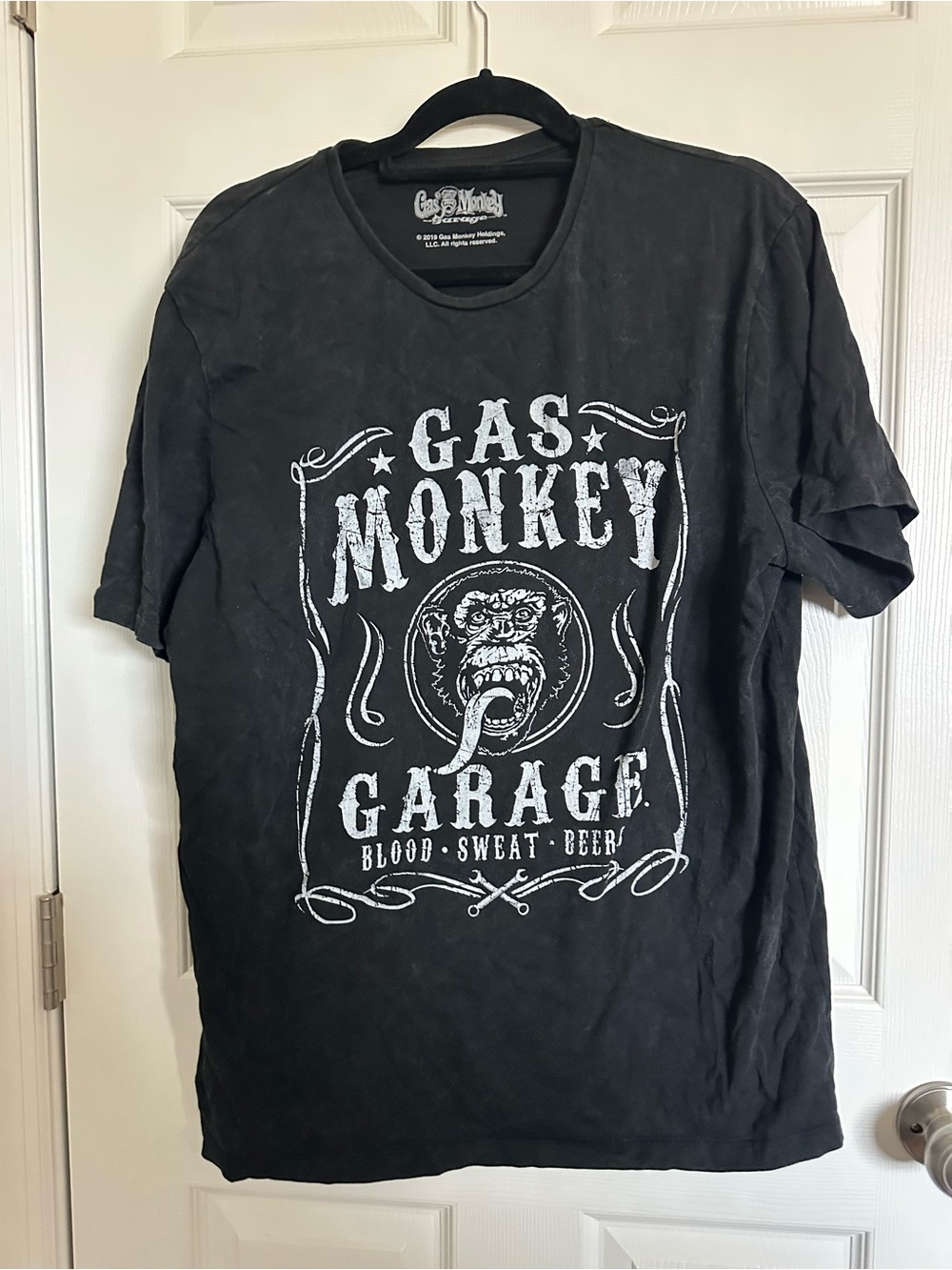 Gas Monkey Garage Men's Black Short Sleeve Logo Tee
